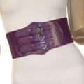 Ladies Fashion 3 Buckle Elastic Belt