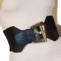 Ladies Fashion Thick Square Buckle Elastic Belt