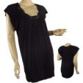 Ladies V-Neck Loose Fitted Top W/Crochet Details