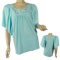 Ladies Fashion Scoop Neck Kimono Style Top