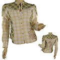 Ladies Fashion Long Sleeve Button Down Top