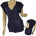 Ladies V-Neck Cardigan Style Button Down Jacket