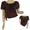 Ladies Scoop Neck Loose Fitted Short Sleeve Top