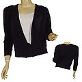 Ladies Deep V-Neck Long Sleeve One Button Cardigan