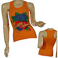 Ladies Fashion Sleeveless Ribbed Tank Top W/Image