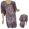 Plus Size Ladies 3/4 Sleeve Scoop Neck Dress