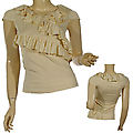 Ladies V-Neck Sleeveless Layered Ruffled Top