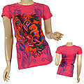 Ladies Fashion Short Sleeve Round Neck Basic Tank