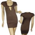 Ladies Fashion Slim Fitted Dress With Keyhole