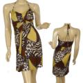 Ladies Fashion Halter Dress W/Twisted Bust