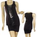 Ladies Sleeveless Round Neck Fitted Mini Dress