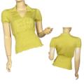 Ladies SS V-Neck Top W/Elasticized Waist