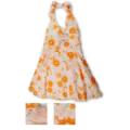 Girls Summer Halter Tie Flower Print Dress