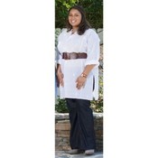 Plus Size White Kurta Tunic Top