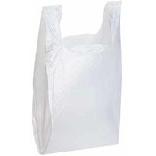 Medium White Plastic T-Shirt Bags with Handles