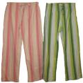 Women's Plus Size Striped Colored Sleep Pants