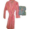 Women's Stripped Bathrobe