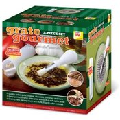 Grate Gourmet 3 Pcs Ceramic Cheese Grating Plate