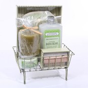 Green Tea Chrome Spa Tub - Gift Basket
