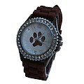  Brown Paw Print Silicone Watch #5573Paw...
