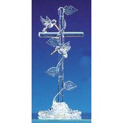 Glass Creations Cross and Hummingbirds