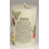 Footprints In The Sand Decorative Candle
