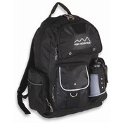 Multipocket Backpack with Bottle &amp; Jacquard Nylon