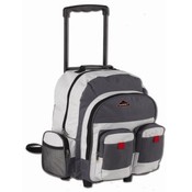 Color Block Multipocket Backpack on Wheels