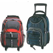 Double Compartment Design Backpack on Wheels