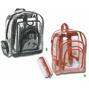 Multipocket Clear Backpack , 2 Styles Assorted