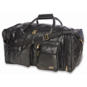 Multipocket Patch Leather Duffle Bag