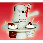 Heated Hot Chocolate Pot and Topping Center