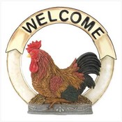 Country Rooster Welcome Sign