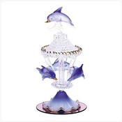 Color Glass Carousel Dolphins