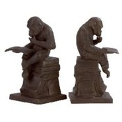 Liberty Bronze Reading Monkey Bookends
