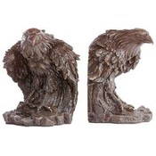 Bronze-Finish Eagle Head Bookends
