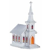 Wood Lighted Church