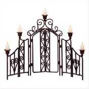 Wrought Iron Candle "Fence"