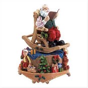 Alabastrite Musical Santa Reading Book