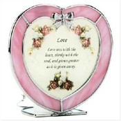 Heart-Shaped "Love" Plaque and Candle Holder