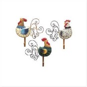 Rooster Wall Hooks - 3 Piece Set