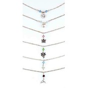 Sterling Silver and Crystal Anklets