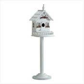 Wood Victorian Birdhouse on Stand