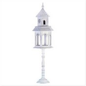 Victorian Birdhouse/Birdfeeder on Stand
