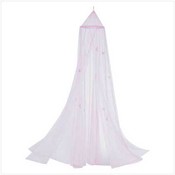 Pink Gid Butterfly Bed Canopy