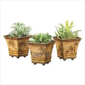 Safari Tin Pots - 3-Piece Sets