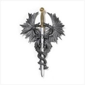 Dragon Wall Plaque W/Knife