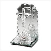 Spun Glass Cross - w/LED Base