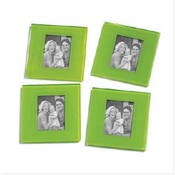 Green Photo Frame Coasters 4Piece