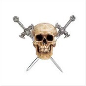 Skull W/2 Swords Letter Opener
